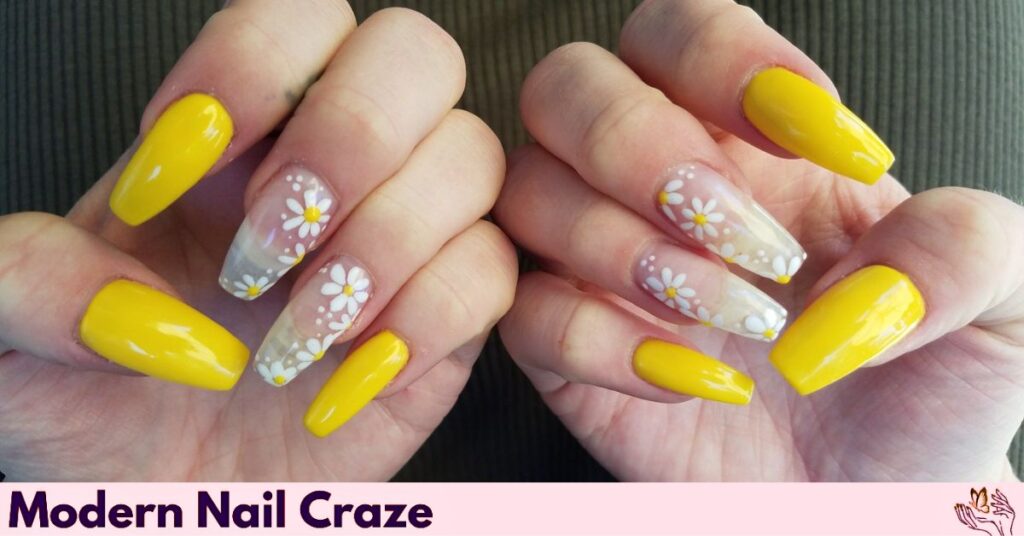 90s Daisy Nails