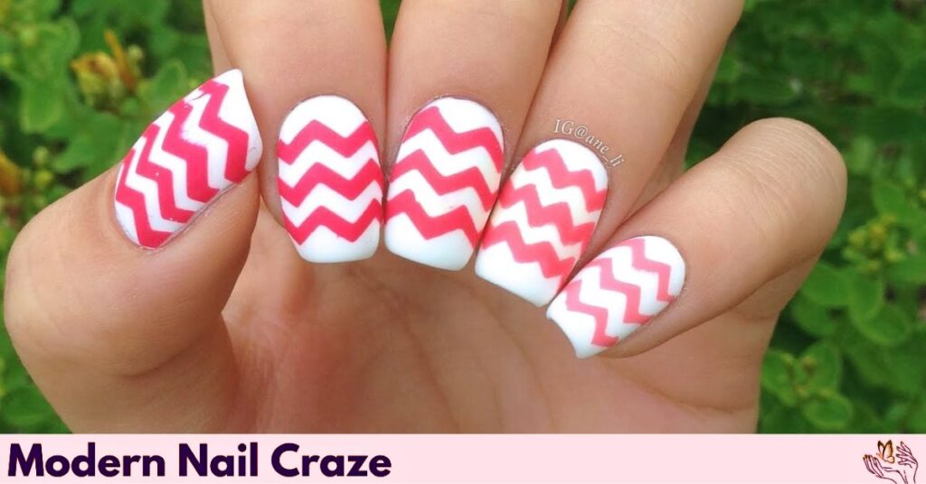 Chevron-Tipped Nails