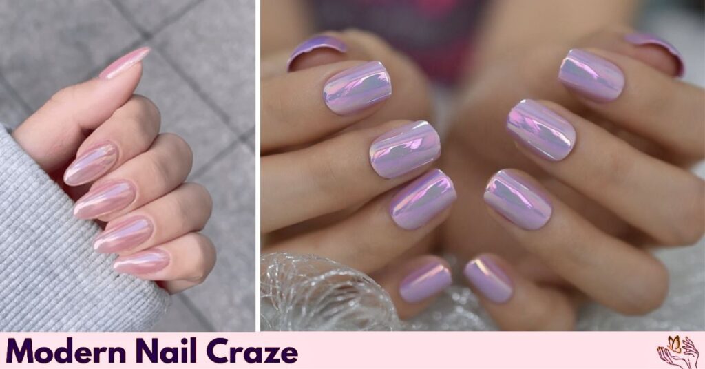 Chrome Accent Nails