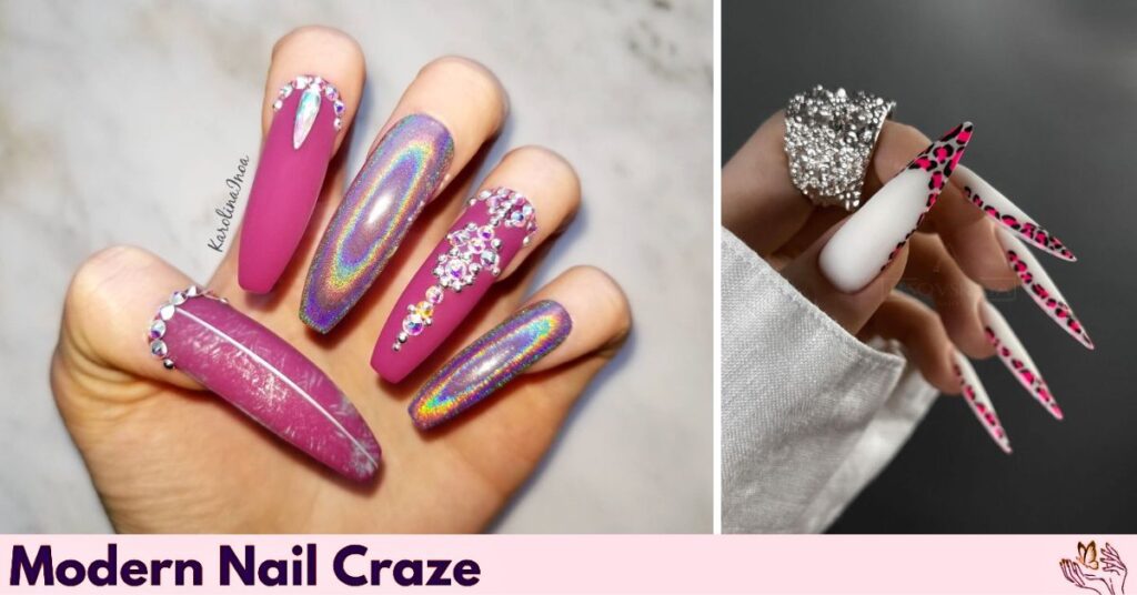 Curved Swoop Nail Design