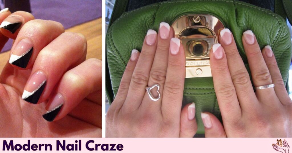 Diagonal French Manicure