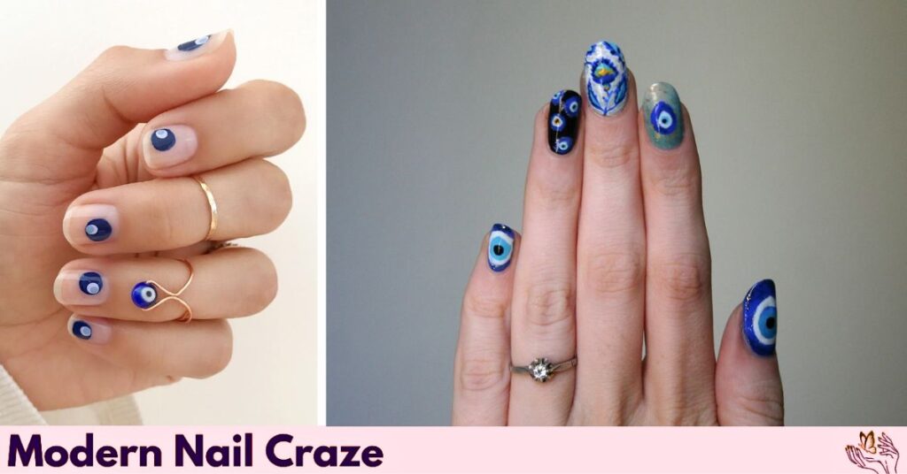 Evil Eye Nail Design