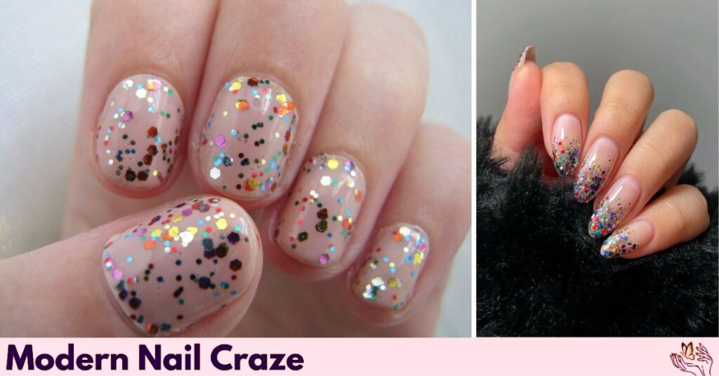 Festive Confetti Nails