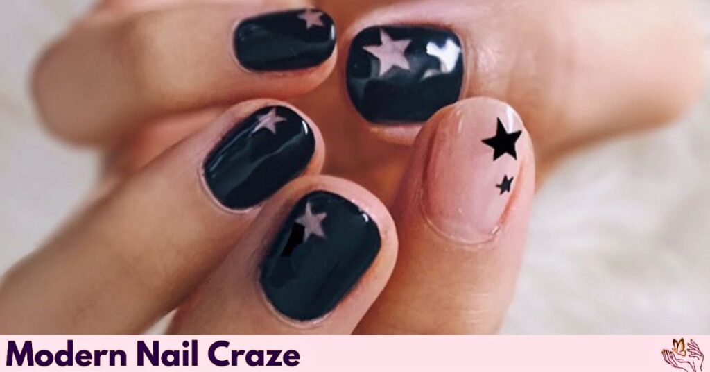 Graphic Star Accent Nail