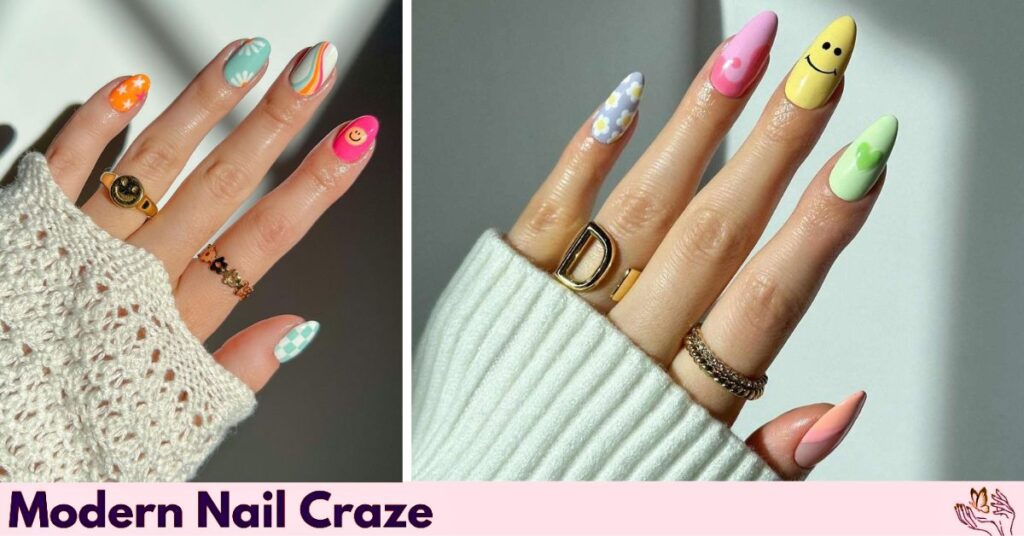 Pastel Mismatch Nails