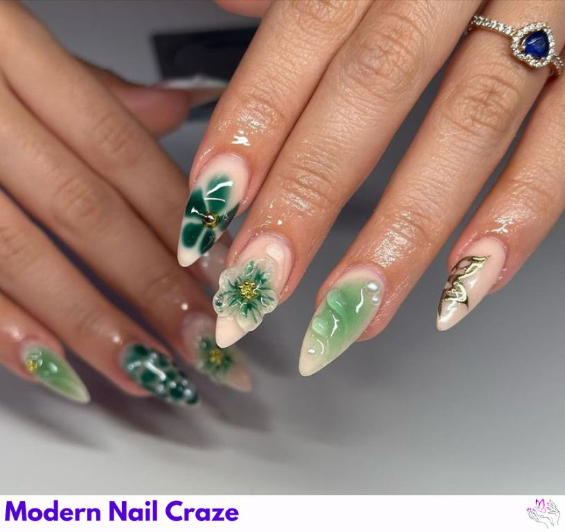 Fantasy Safari Nail Designs blending jungle tones with celestial cosmic art