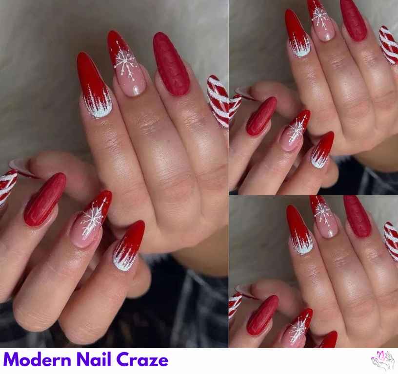 Cute French Christmas Nail Art