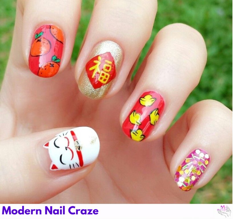 Maneki-neko Nails