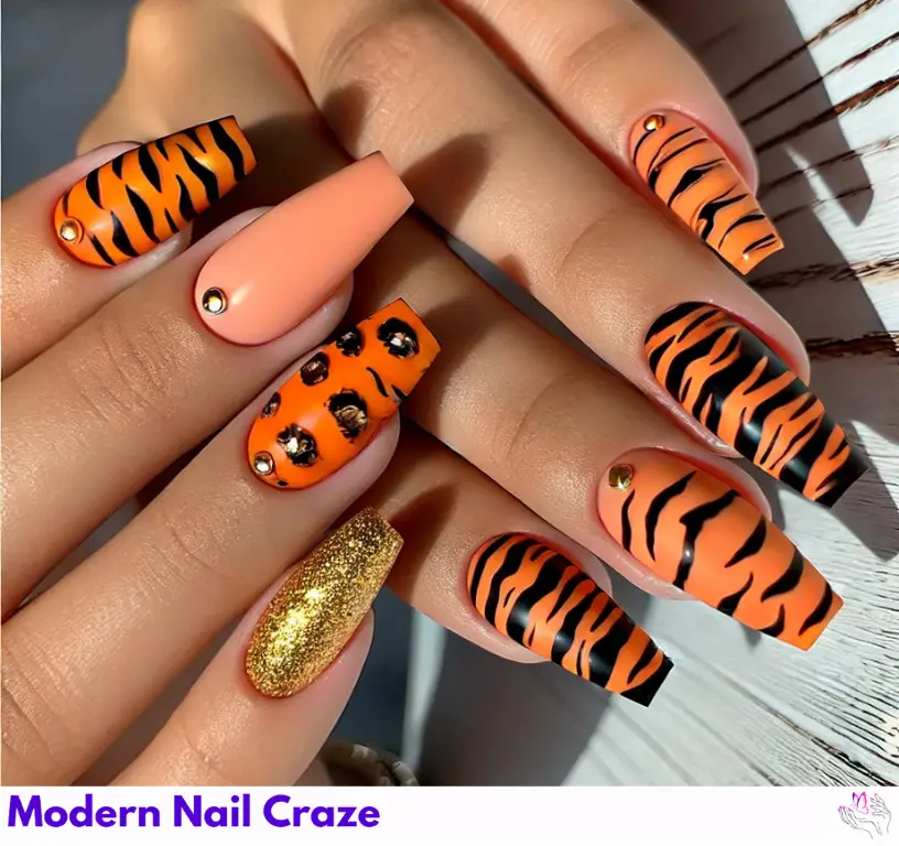 Bold animal print nail designs showcasing fierce and unique styles to embrace your wild side, including leopard, zebra, and snake prints.