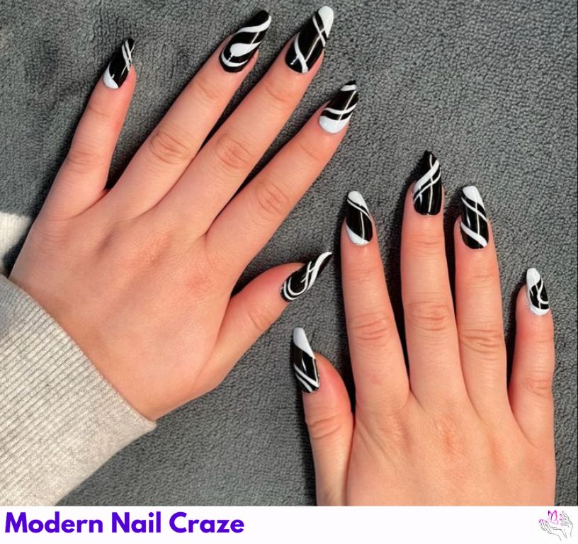 Dark Chrome Nails That Dazzle Glazed Black Meets Metallic Magic