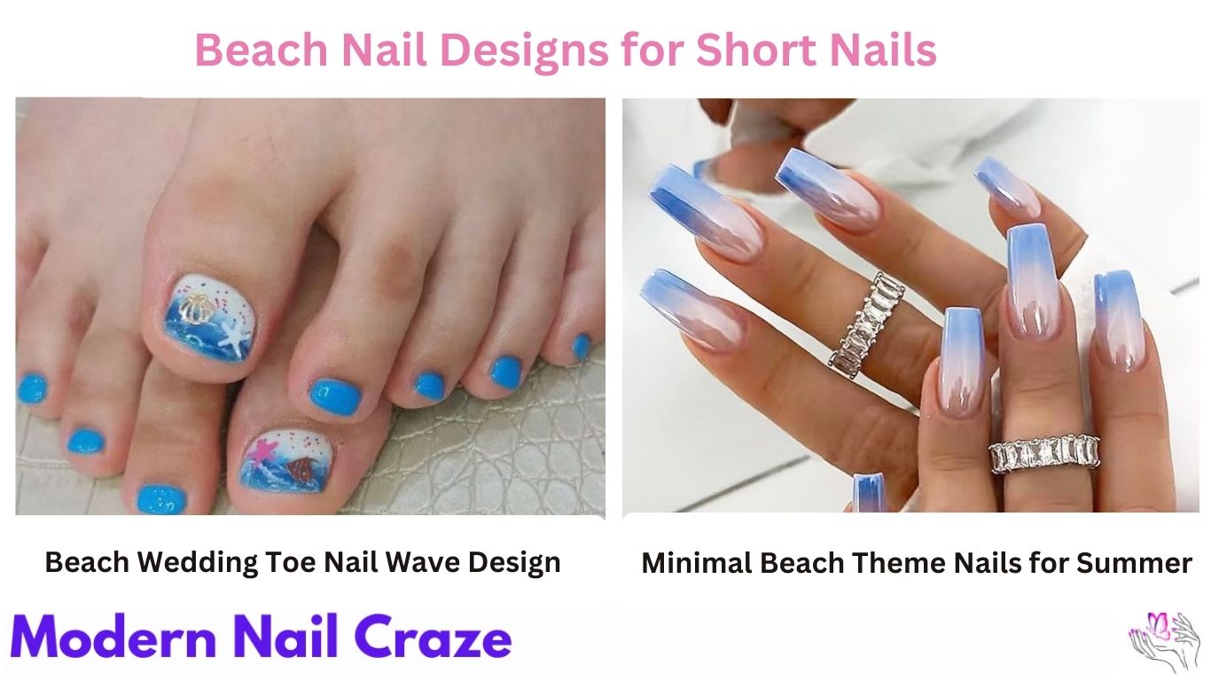 Chic Short Beach Nail Designs!