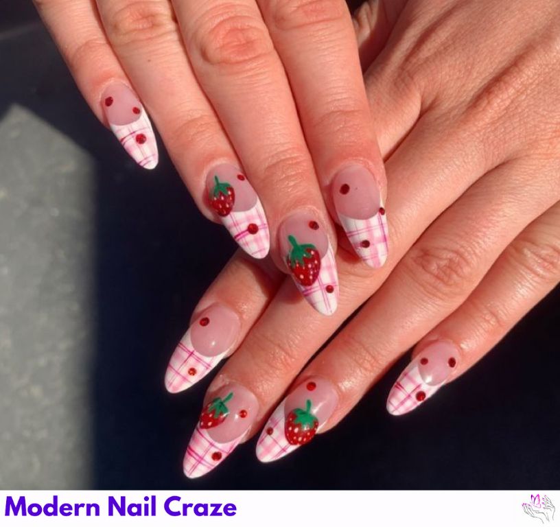 Glazed Strawberry Nail Designs – Hailey Bieber Inspired Shine