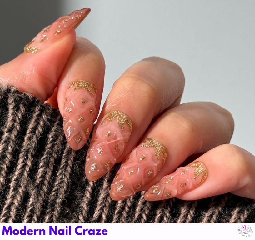 Golden Strawberry Nail Designs – Soft Glam Style