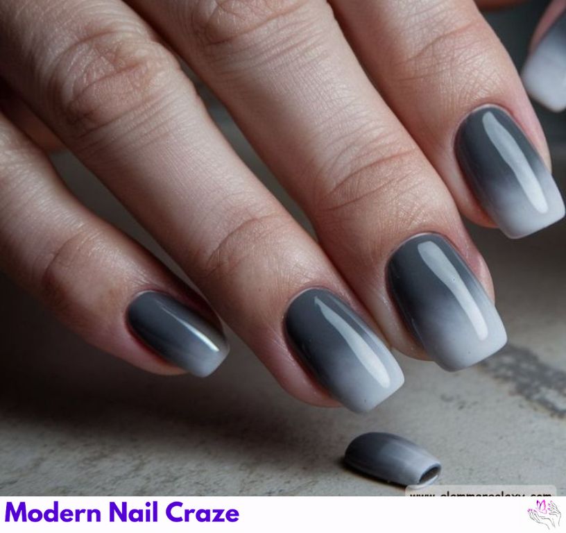 Gray Tonal Nails