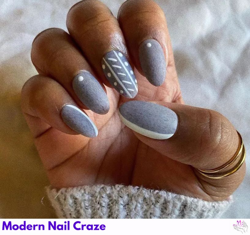 Heather Gray Nails