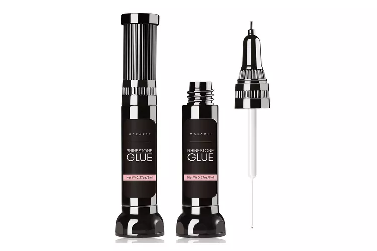 Precision glue for rhinestones, crystals, and nail embellishments.