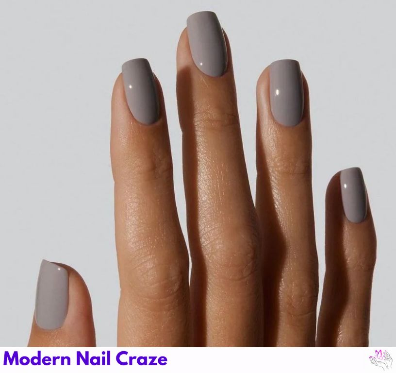 Stone Gray Nails 