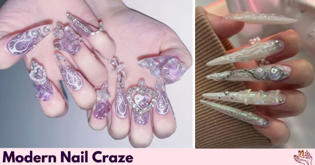 Icy Aurora Nails