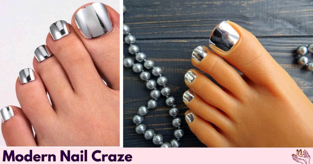 Silver Chrome Mirror Toes