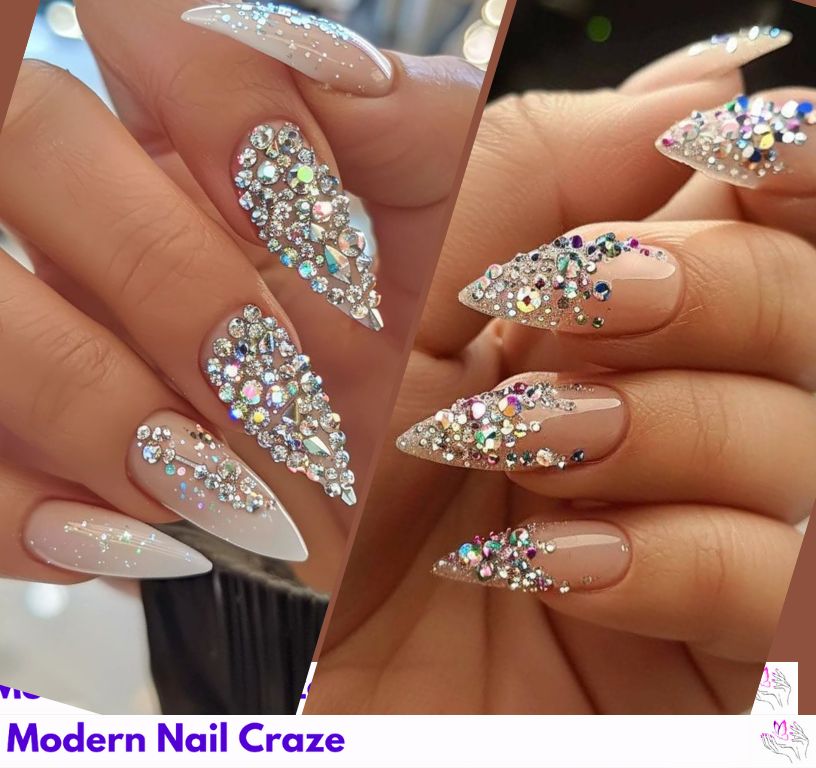 46 Diamond Nail Designs That Will Make Your Spring Sparkle.