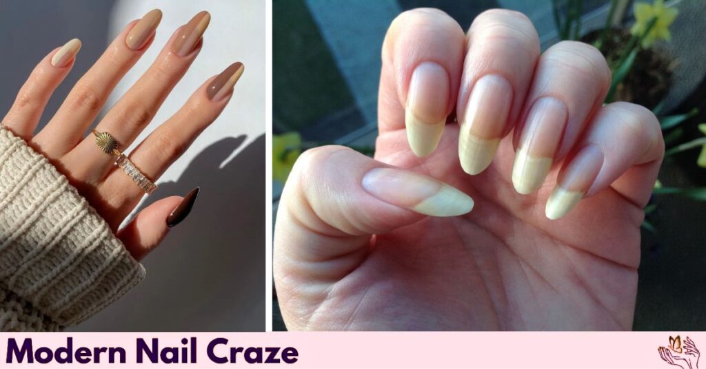 Half-and-Half Natural Manicure