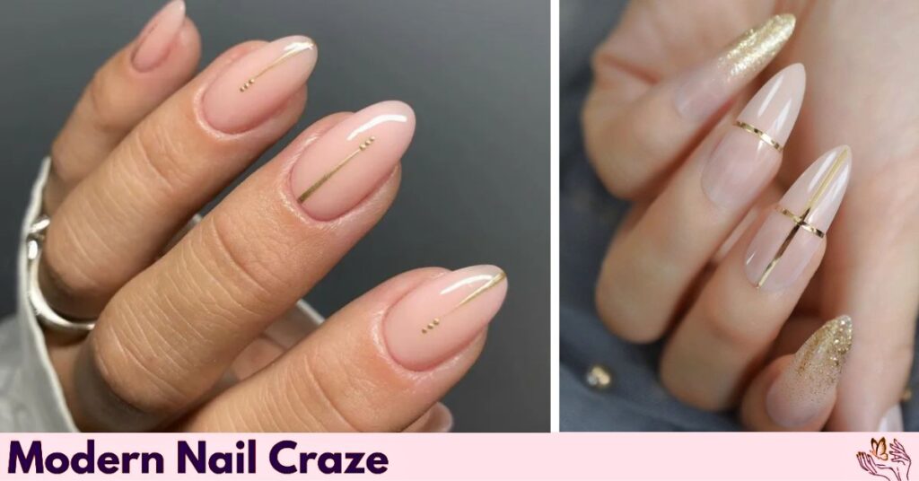 Luxe Gold Natural Nail Design