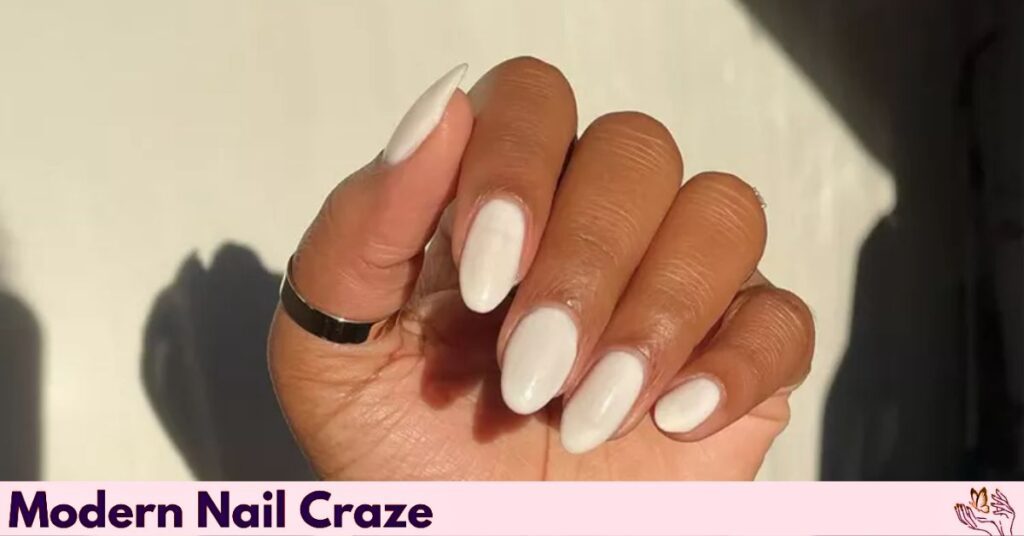 Milky White Nails