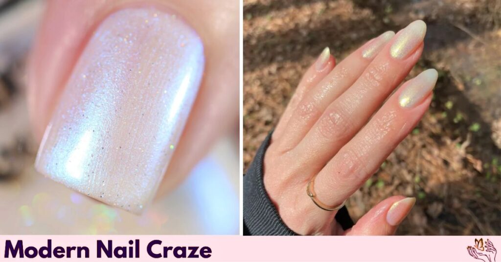 Natural Iridescent Glitter Nail Polish