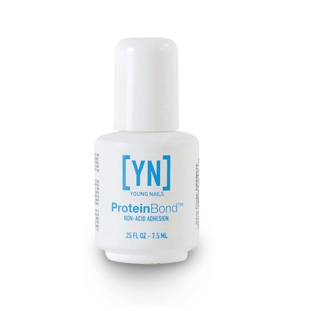 Young Nails non-acidic protein bond nail primer in 0.25 oz bottle – essential for strong acrylic adhesion and preventing nail lifting or peeling.