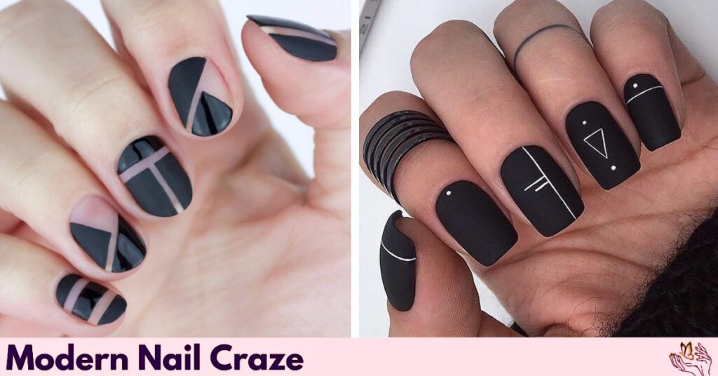 Minimalist Matte Black Line Art Designs