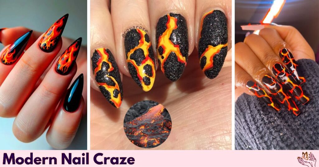 Molten Lava Nail Looks