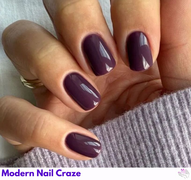 Berry Purple nail design showing the style, color, and seasonal trend for visual inspiration.