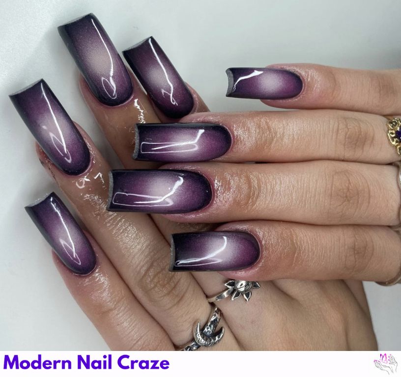 Gradient Glow Nail Art nail design showing the style, color, and seasonal trend for visual inspiration.