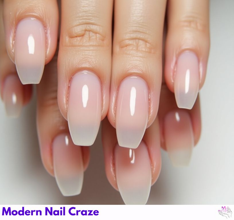 Pushing cuticles back and applying polish for a finished ballerina look.