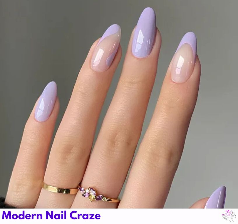 Pale Purple nail design showing the style, color, and seasonal trend for visual inspiration.
