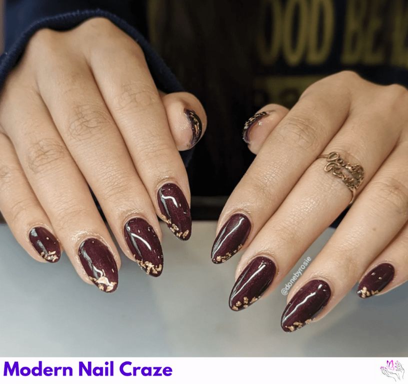 Purple French Tips with Glitter Accents nail design showing the style, color, and seasonal trend for visual inspiration.