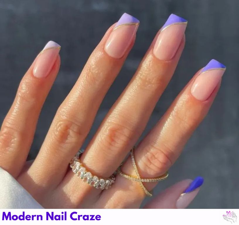 Side Tips nail design showing the style, color, and seasonal trend for visual inspiration.