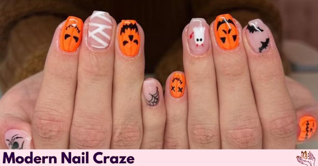 Spooky Look and Spooky Vibes Halloween Nail Ideas
