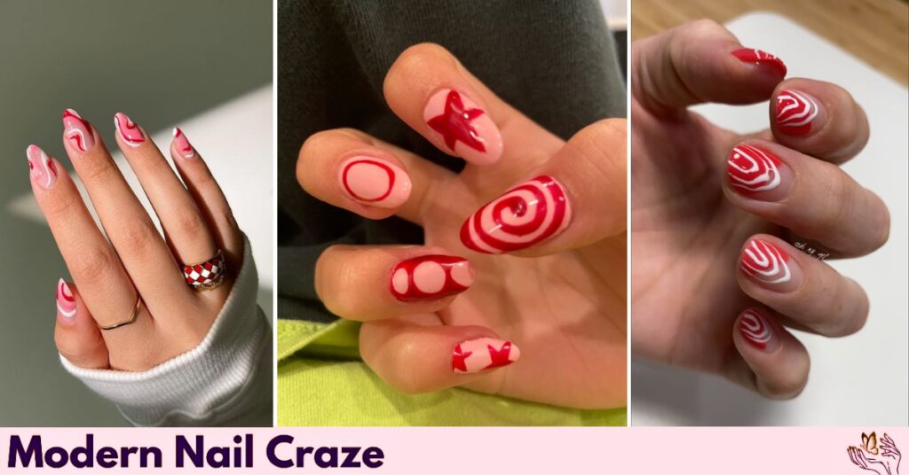 Abstract & Swirl Red Patterns