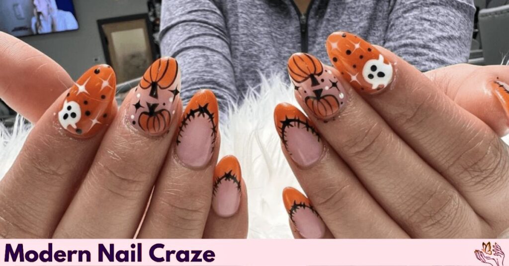 Fun Halloween Nail Ideas with Ghosts and Pumpkins