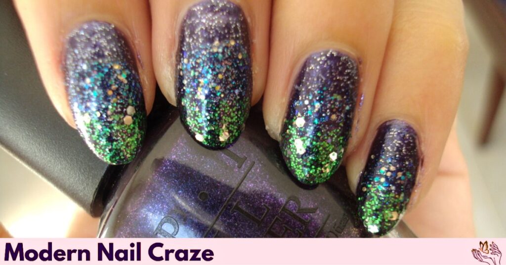 Green and Purple Glitter