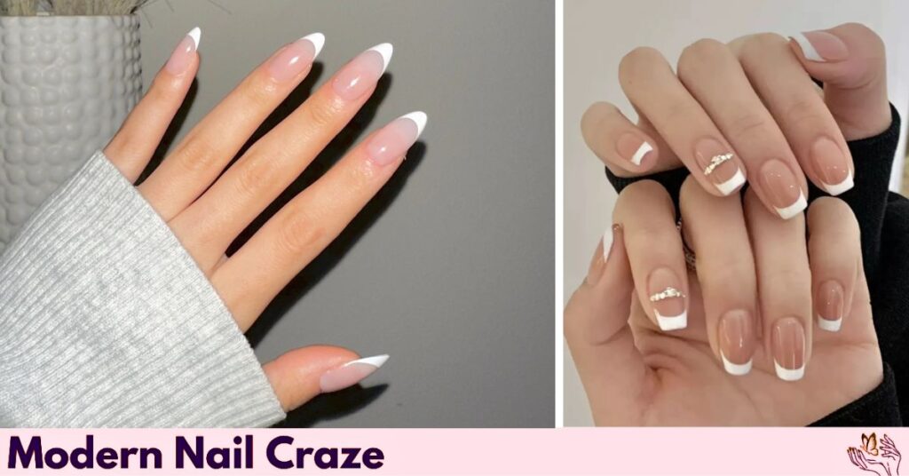 Classic White French Tip Nail Design
