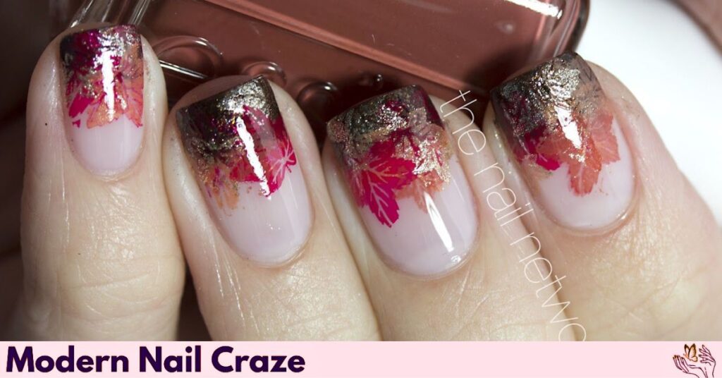 Fall French Tip Nail Designs