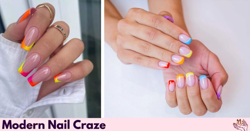 Neon French Tip Nail Colors