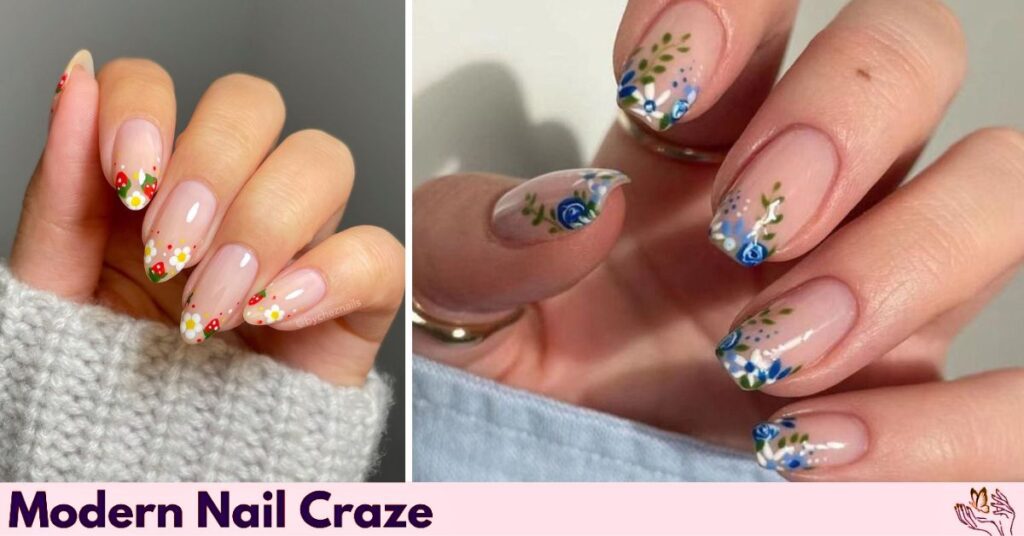 Spring French Tip Nail Designs