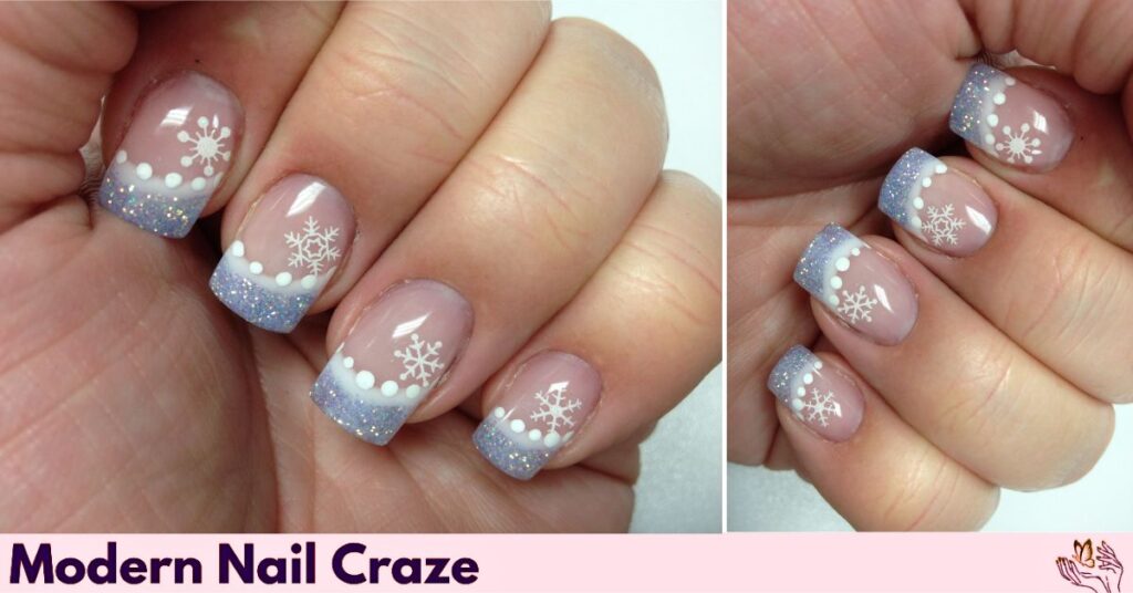 Winter French Tip Nail Designs